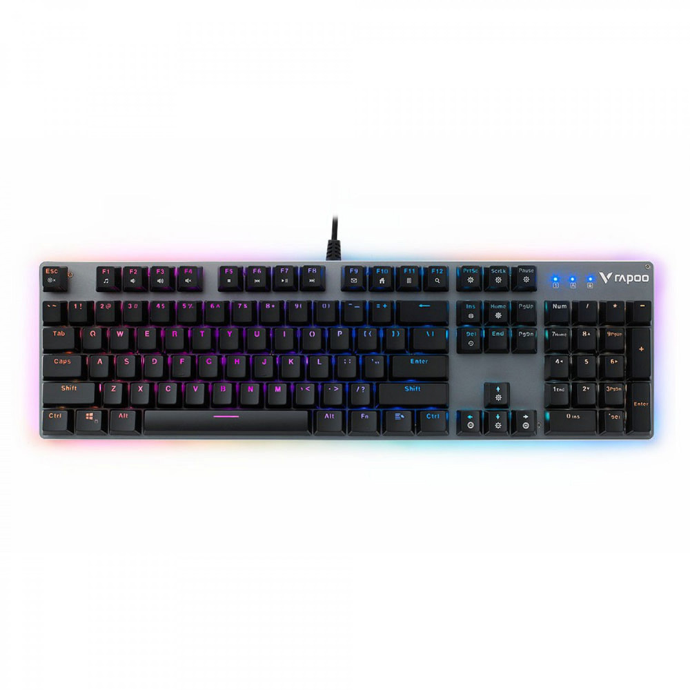 کیبورد با سیم گیمینگ رپو مدل V520 RGB ALLOY