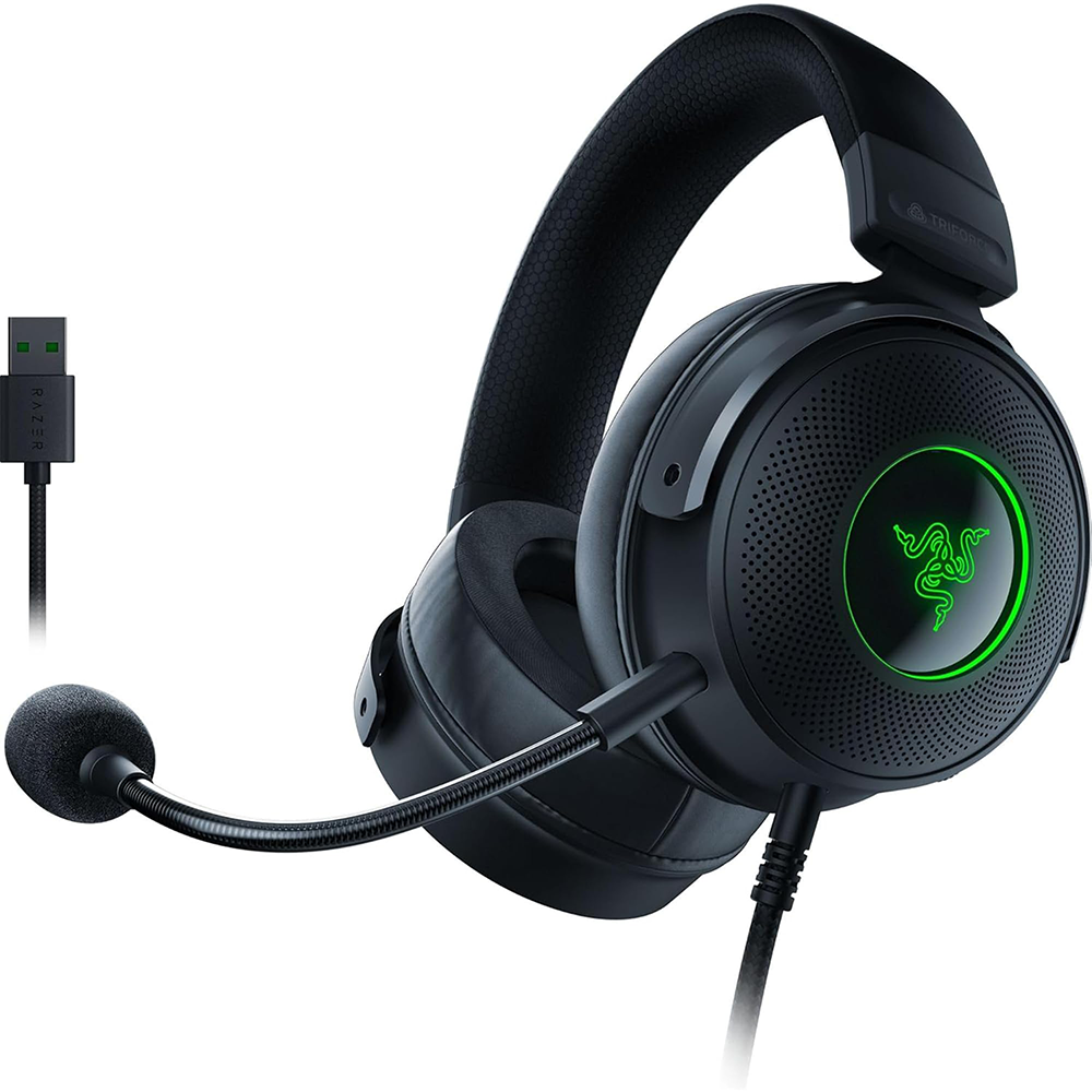 هدست با سیم گیمینگ ریزر مدل Kraken V3 Hypersense