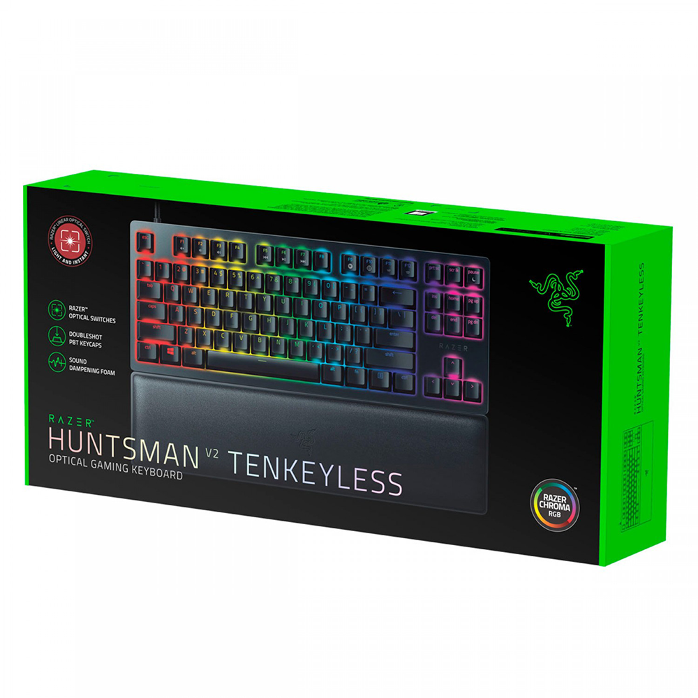 کیبورد ریزر گیمینگ سیم دار مدل Huntsman V2 Tenkeyless