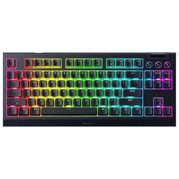 کیبورد ریزر گیمینگ بی سیم مدل BlackWidow V4 Low-Profile TKL Hyperspeed