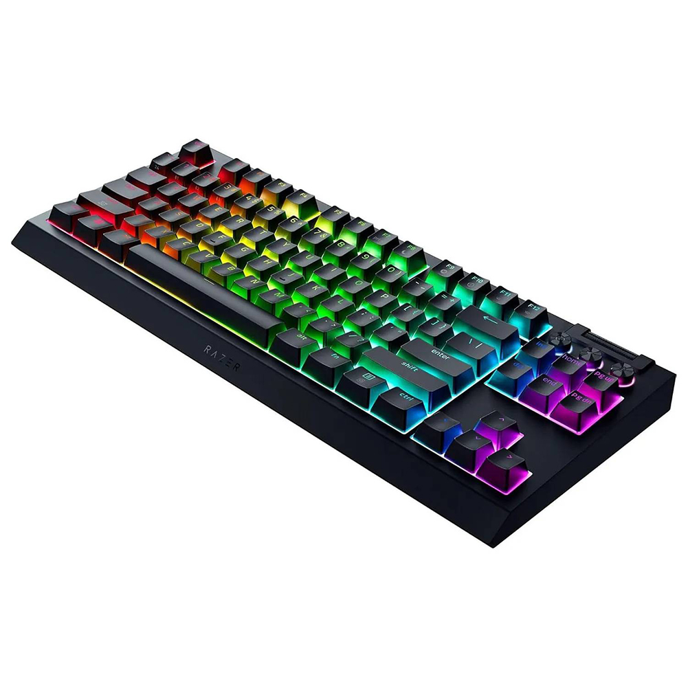 کیبورد ریزر گیمینگ بی سیم مدل BlackWidow V4 Low-Profile TKL Hyperspeed