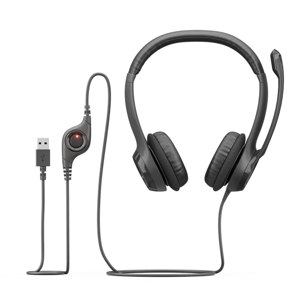 هدست لاجیتک سیم دار مدل H390 - پک خراب