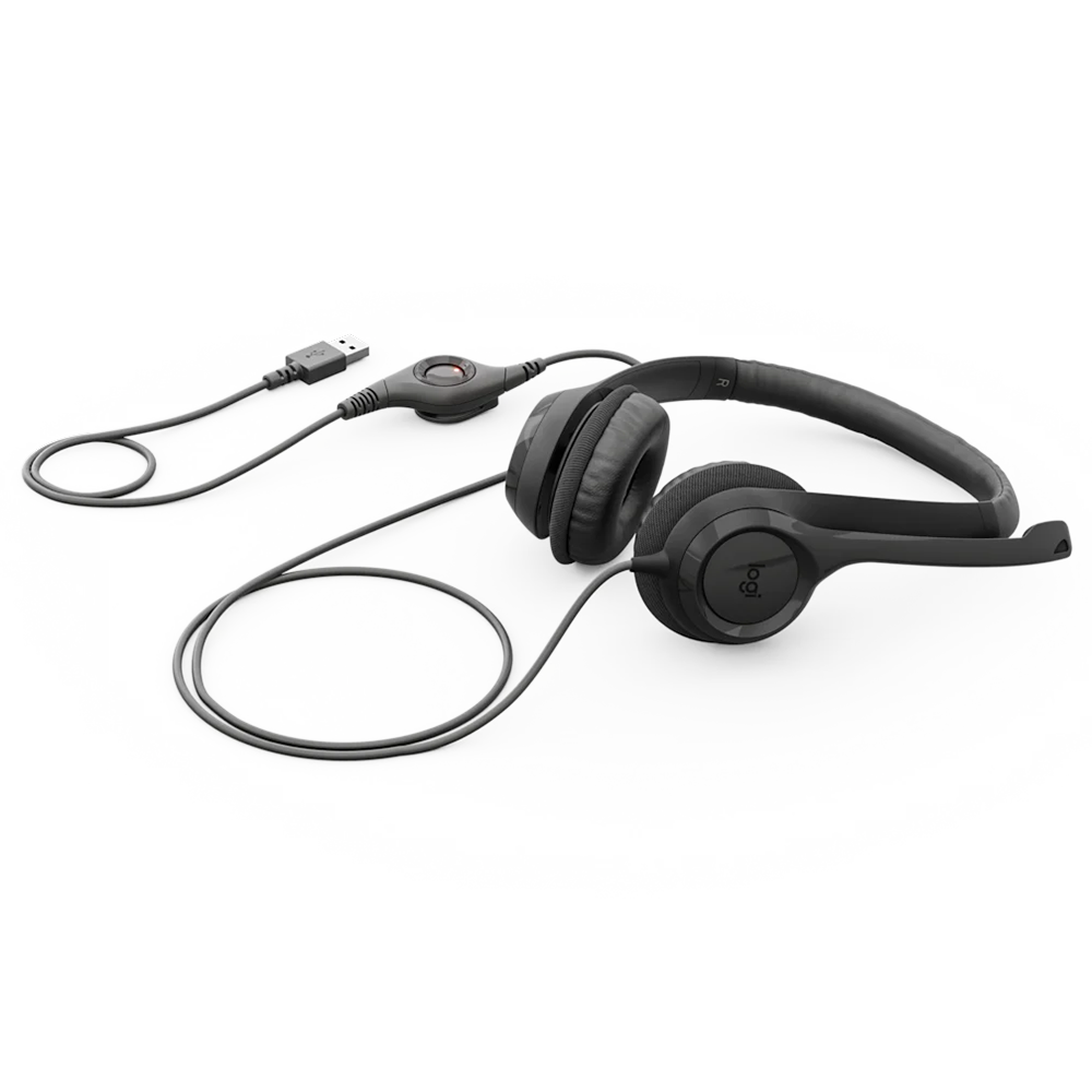 هدست لاجیتک سیم دار مدل H390 - پک خراب